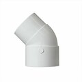 Thrifco Plumbing 2 Inch Slip x Slip PVC 45 Degree Street Elbow SCH 40 8114057